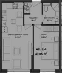 Двустаен апартамент - кв. Гагарин / ПОД ЦЕНА НА ИНВЕСТИТОР