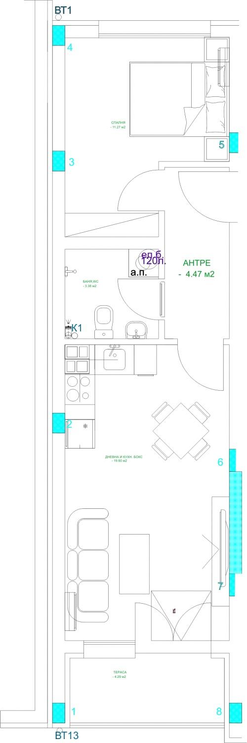 ПРЕД АКТ 14! Двустаен апартамент кв. Младежки хълм 2