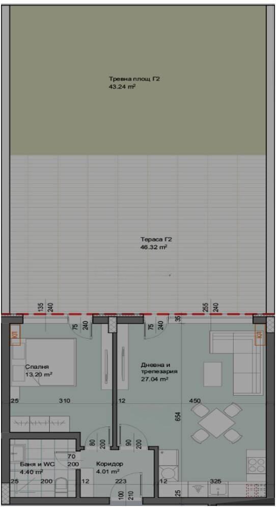 Двустаен апартамент в нов жилищен комплес с АКТ 16 