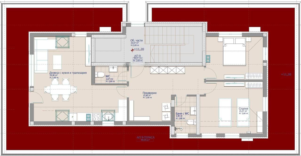 Тристаен апартамент - НОВ бутиков комплекс 2