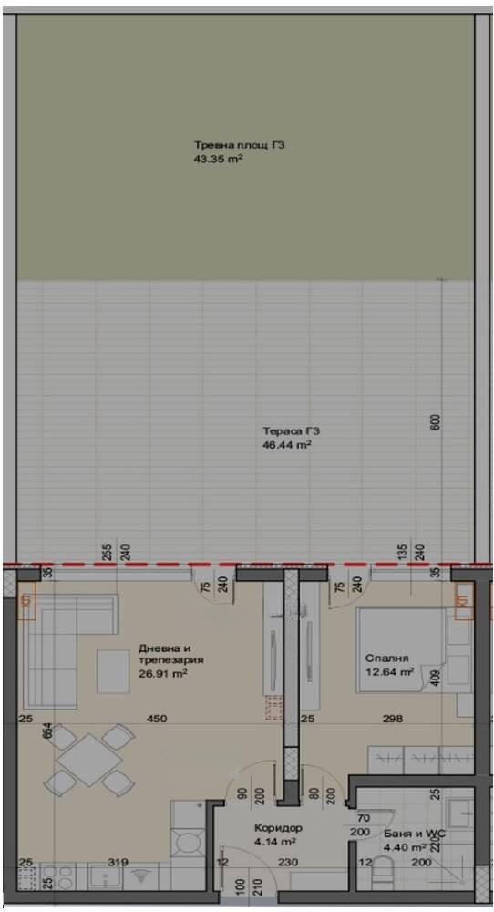 Двустаен апартмент в нов жилищен комплес с АКТ 16 