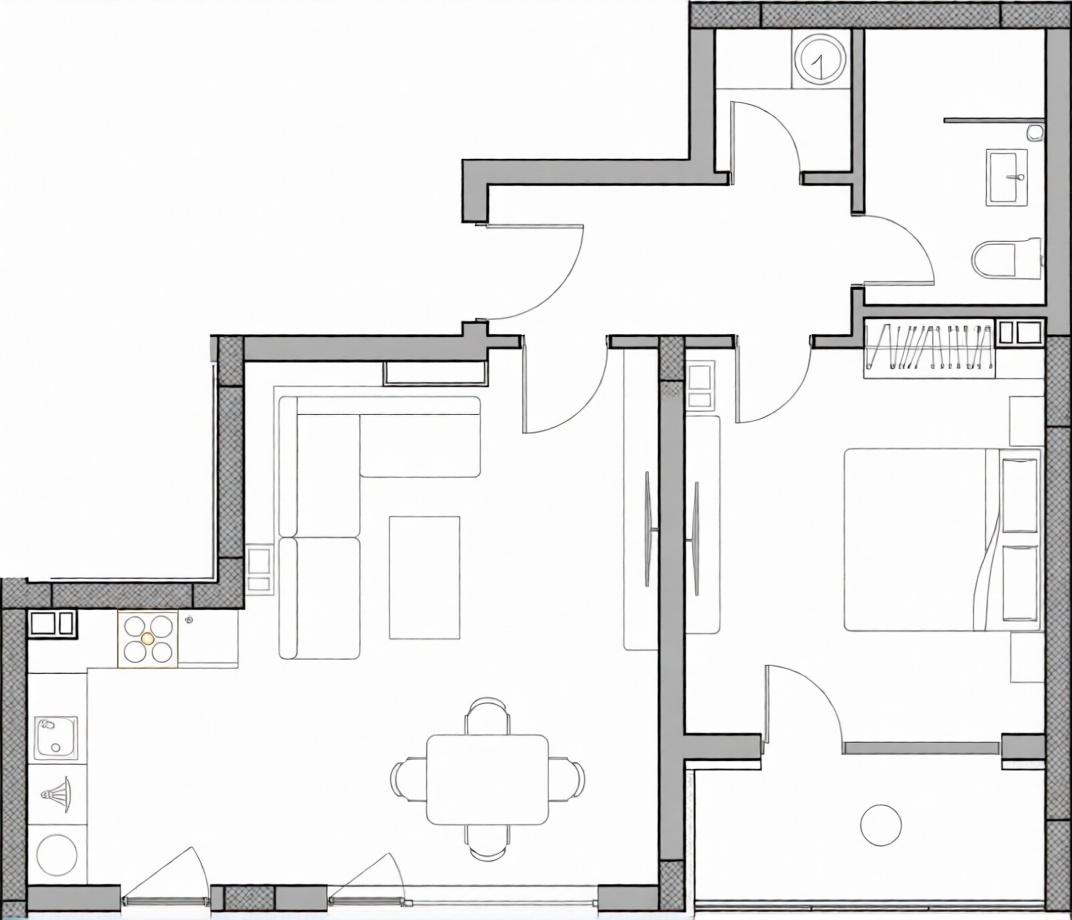 Двустаен апартамент с АКТ 14 - Южен