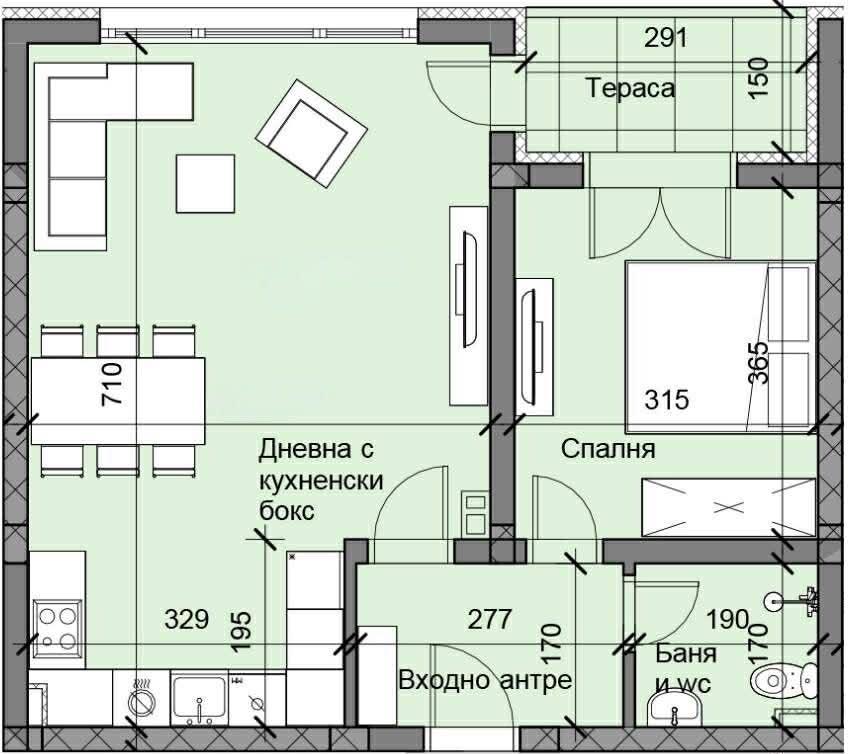 Двустаен апартамент - кв. Остромила / НОВА СГРАДА