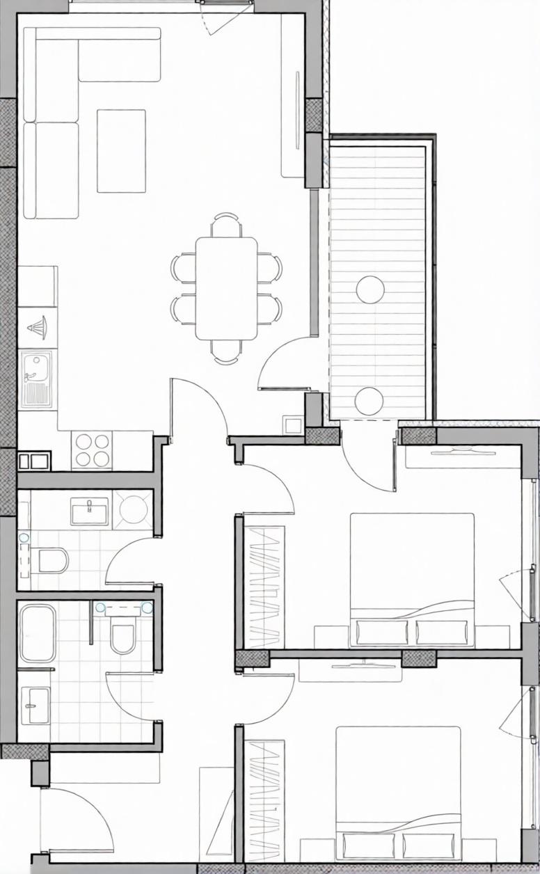 Тристаен апартамент с АКТ 14 - Южен 2