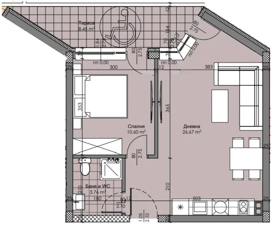 Двустаен НОВА СГРАДА - кв. Христо Смирненски 2