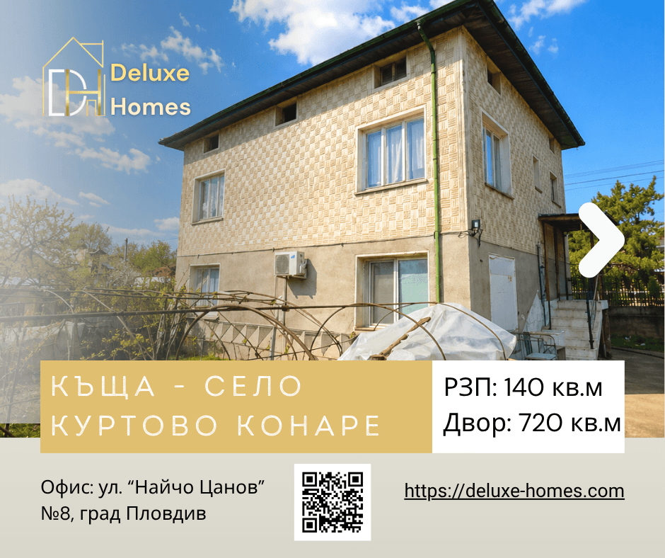Ексклузивно! Къща на два етажа - село Куртово Конаре