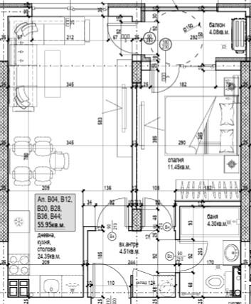 Двустаен апартамент новостроящ комплекс - кв. Кючук Париж 2