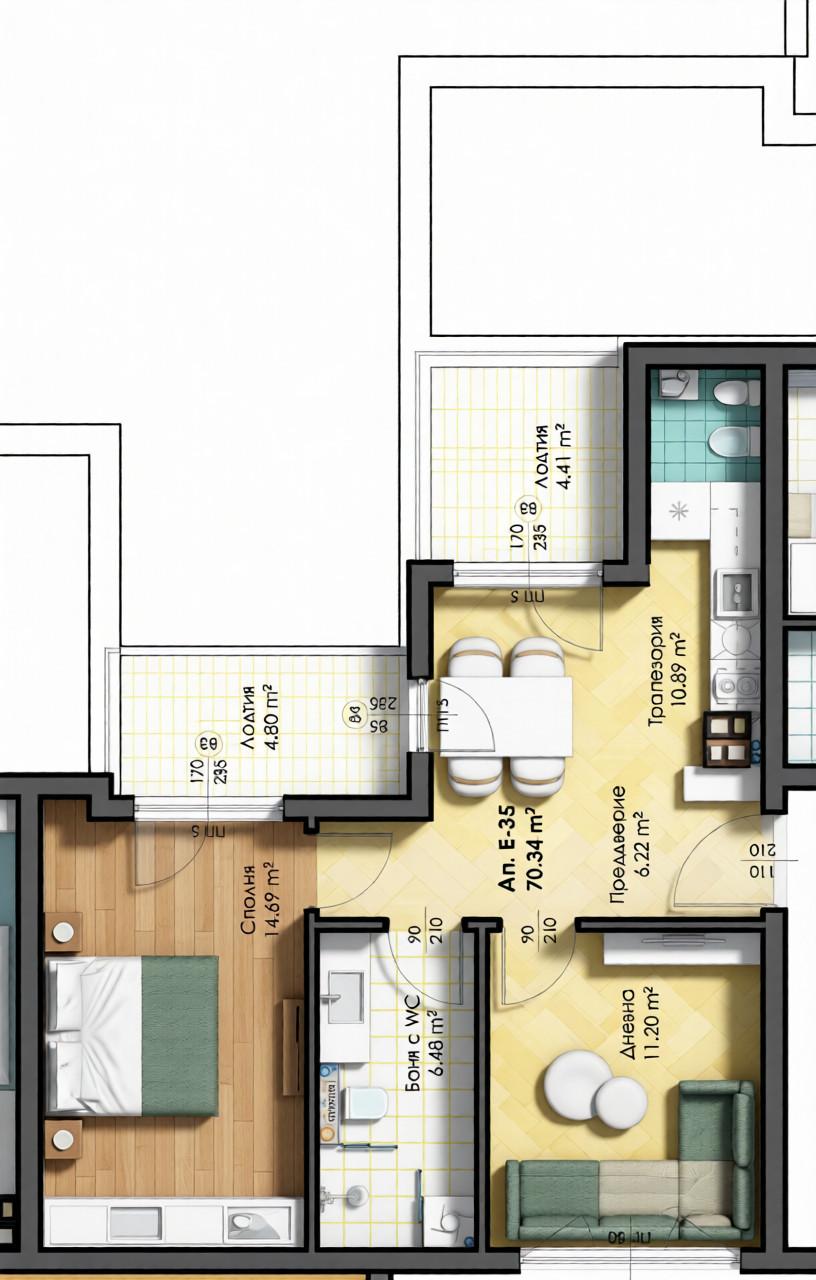 Тристаен апартамент НОВА СГРАДА - Гагарин