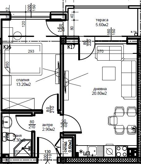 Двустаен апартамент - кв. Беломорски