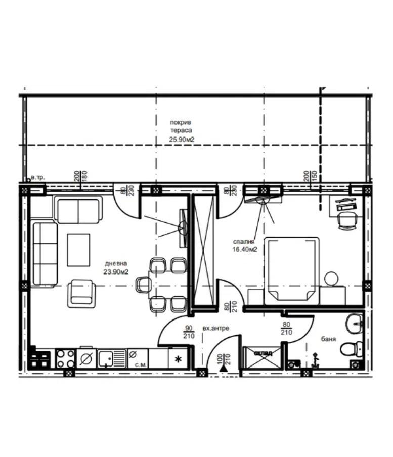 Нов двустаен апартамент кв. Южен / Възможност за преустройство