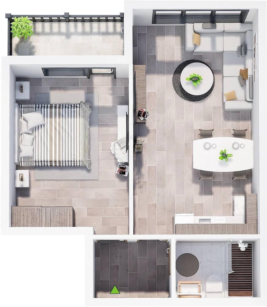 Двустаен апартамент в нова сграда, кв. Христо Смирненски