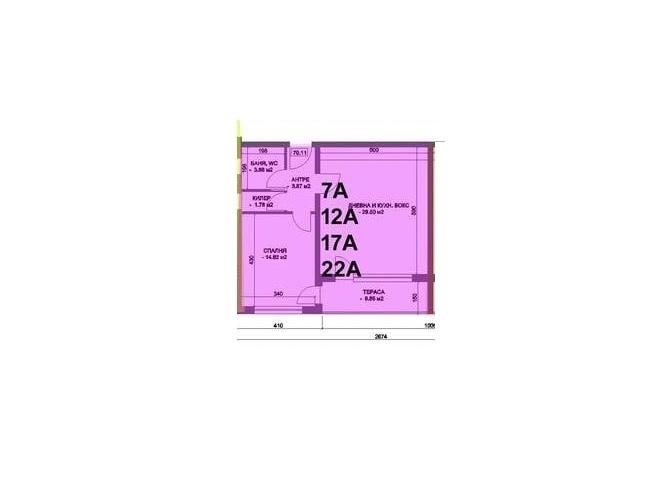 Двустаен апартамент - кв. Коматево 2