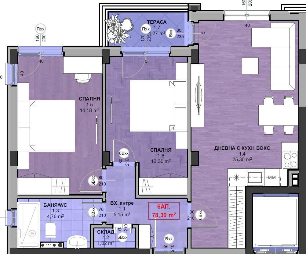 Тристаен НОВА СГРАДА - кв. Кършияка