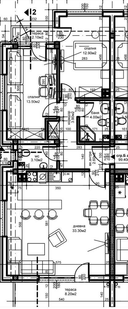 Без комисиона! Тристаен апартамент - кв. Беломорски с АКТ 14