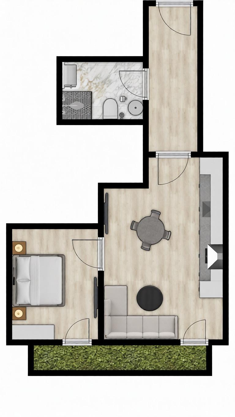 Двустаен апартамент НОВА СГРАДА - Кючук Париж 2