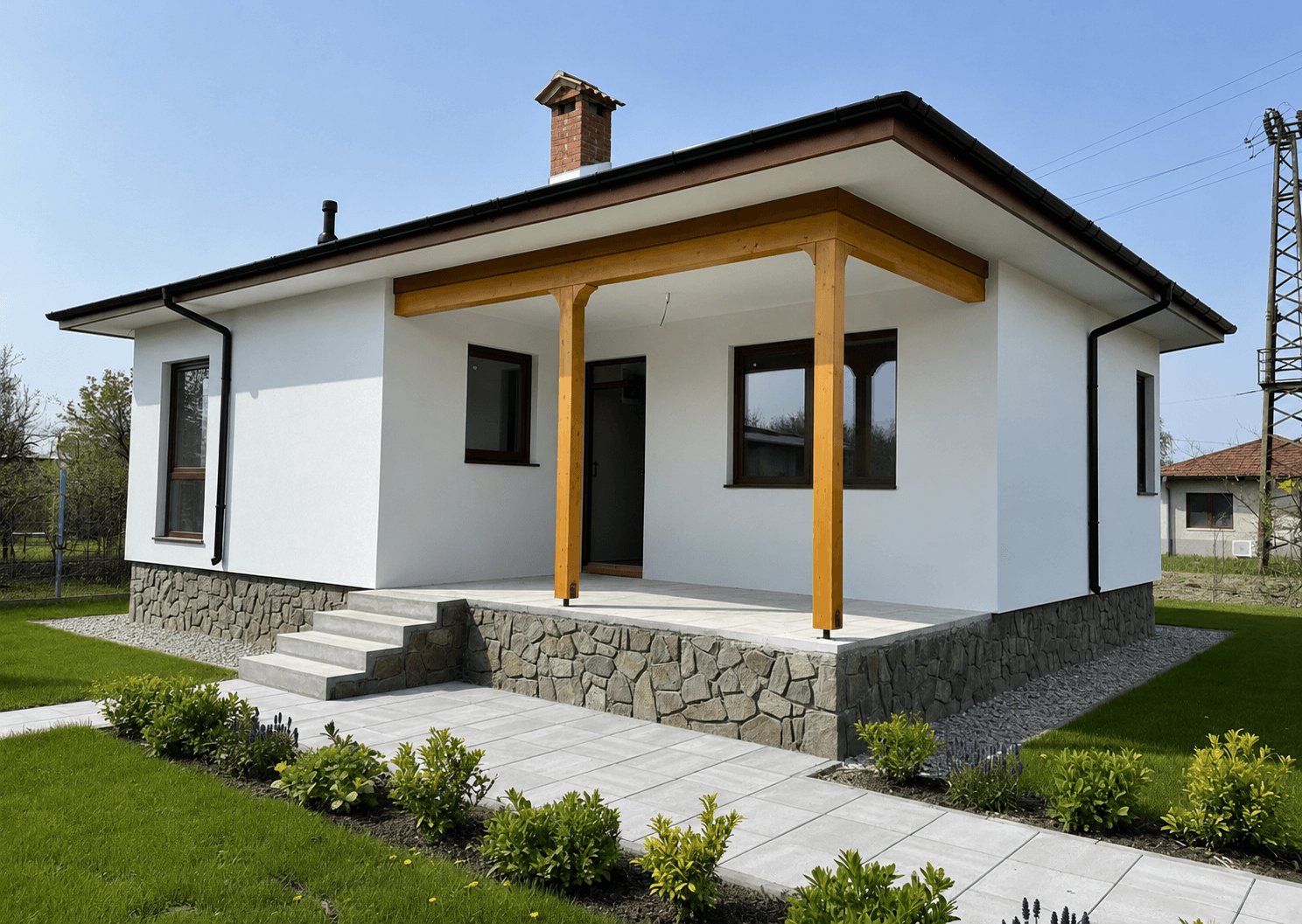 Продава се къща с просторен двор и гараж - село Костиево