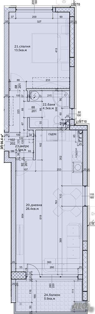 Двустаен апартамент с АКТ 14 - кв. Остромила 2