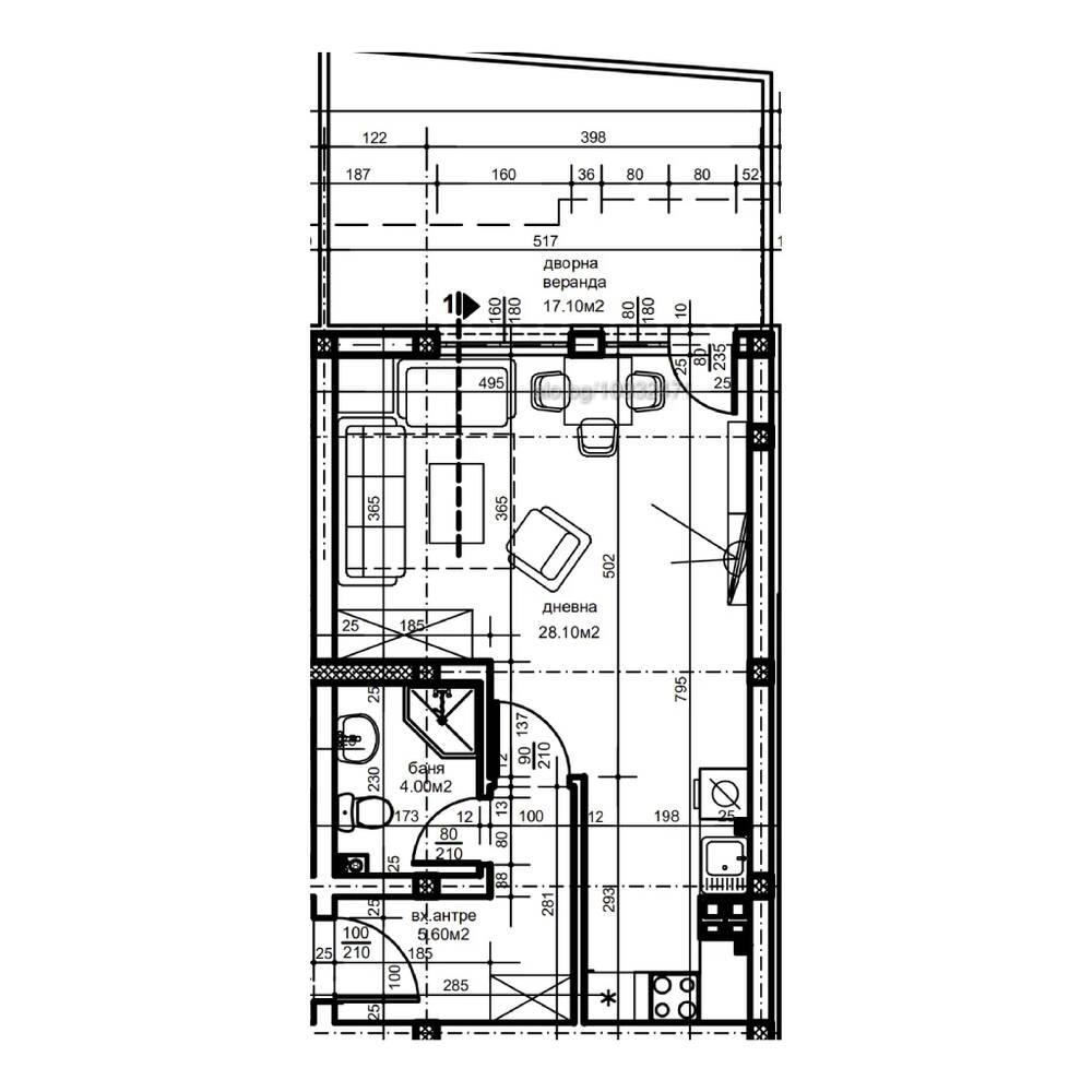 БЕЗ КОМИСИОНА! С АКТ 14! Едностаен апартамент - Южен