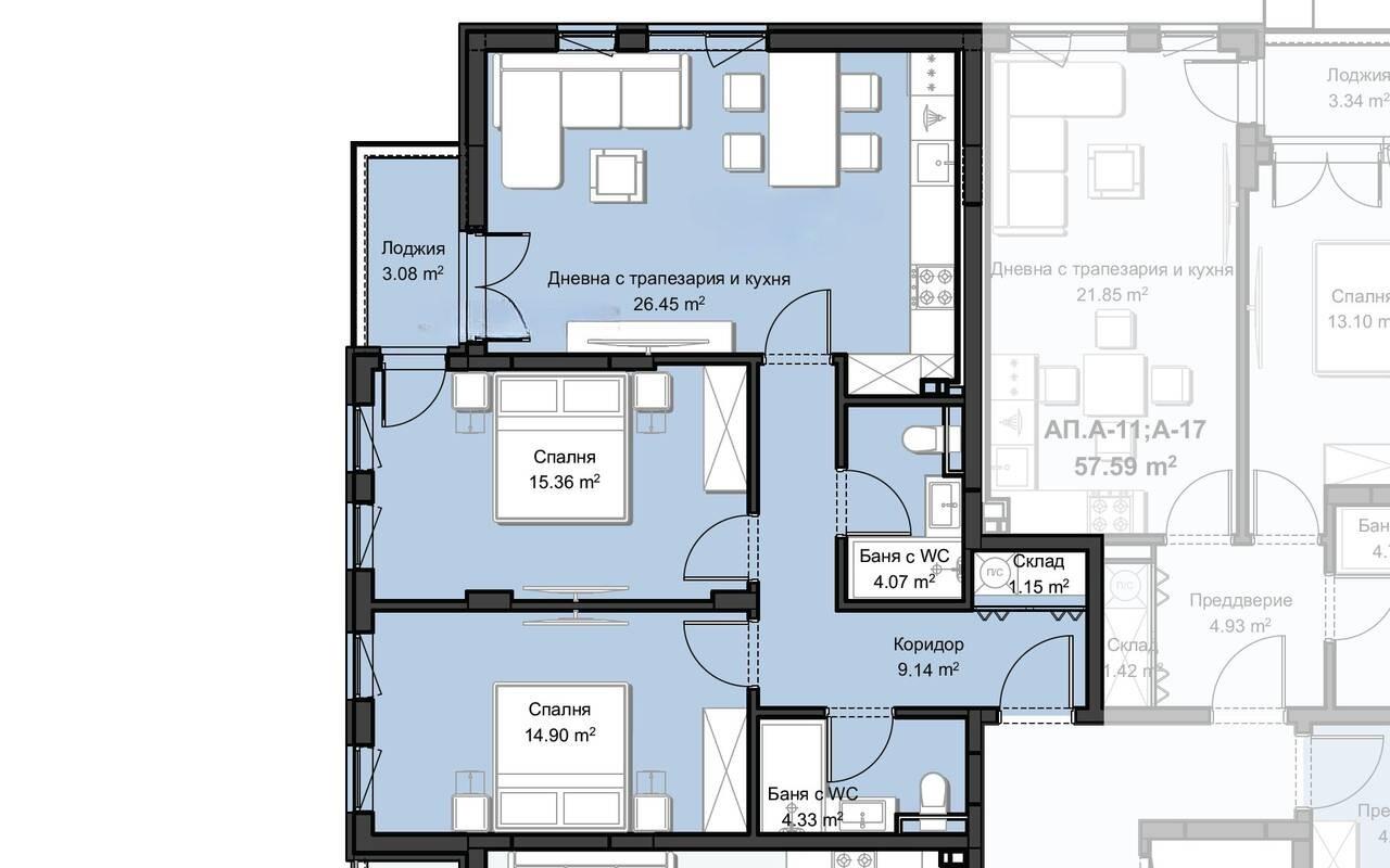 Тристаен нова сграда - кв. Христо Смирненски 2