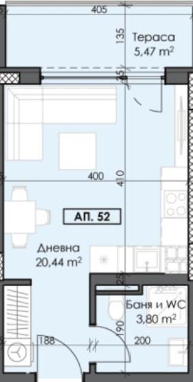 Едностаен апартамент в НОВА СГРАДА - кв. Тракия