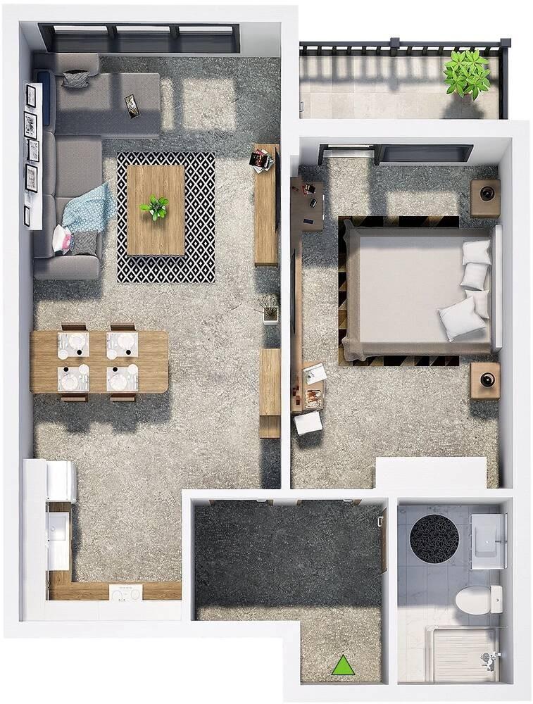 Двустаен апартамент в нова сграда, кв. Христо Смирненски 2