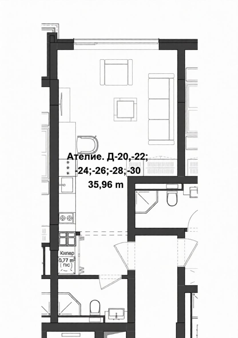 Едностаен апартамент кв. Гагарин