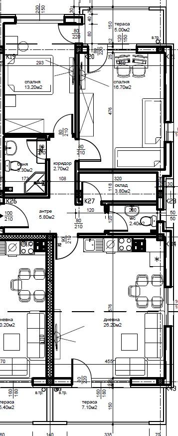 Тристаен апартамент - кв. Беломорски