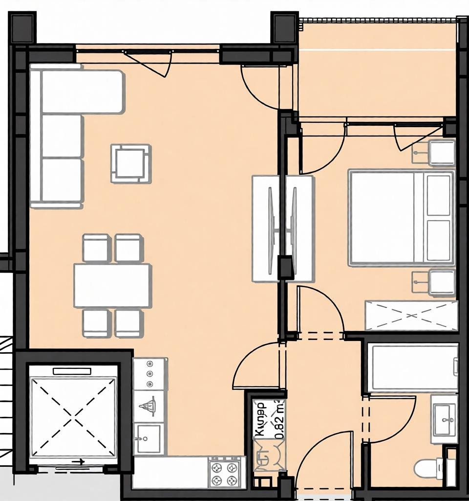 Двустаен НОВА СГРАДА - кв. Остромила 2