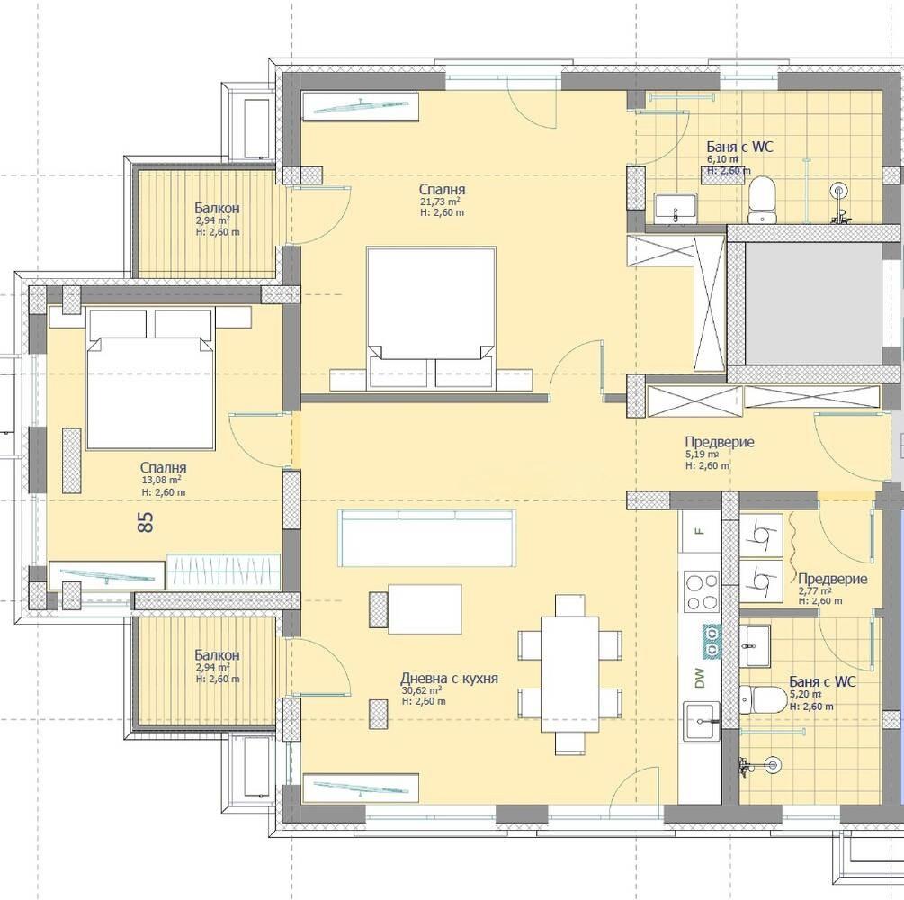 Тристаен апартамент - НОВ бутиков комплекс 2