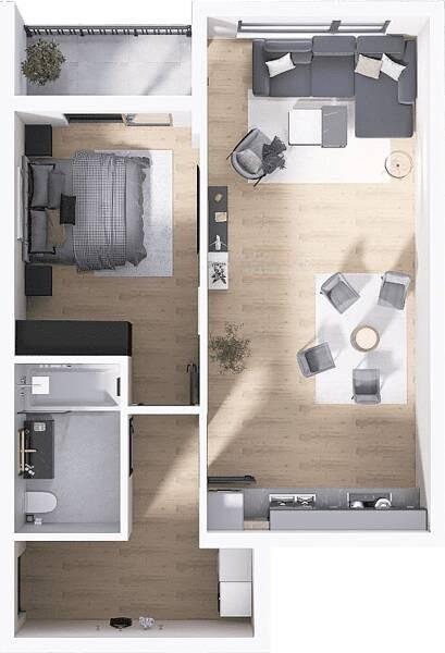 Двустаен апартамент НОВА СГРАДА - Христо Смирненски 2