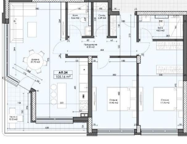 Тристаен апартамент с Градски удобства и спокойствие - Марково 3
