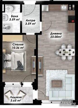 Нов двустаен апартамент - Остромила 2