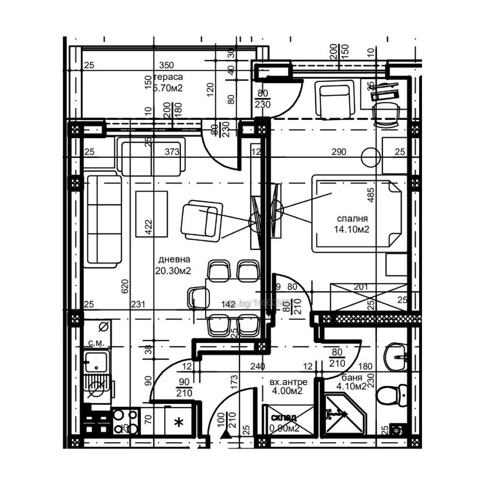 БЕЗ КОМИСИОНА! С АКТ 14! Двустаен апартамент - Южен