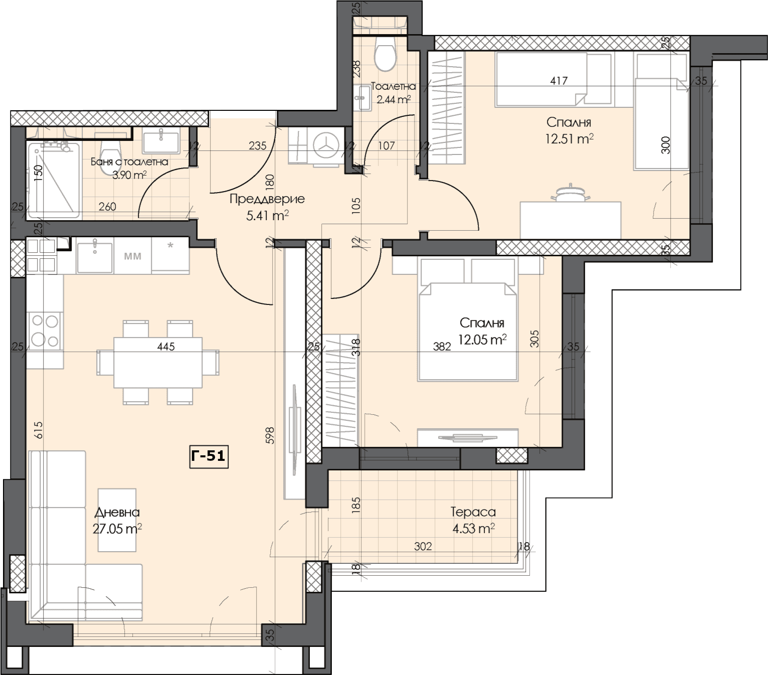 ТОП ЦЕНА! Тристаен апартамент кв. Гагарин 2