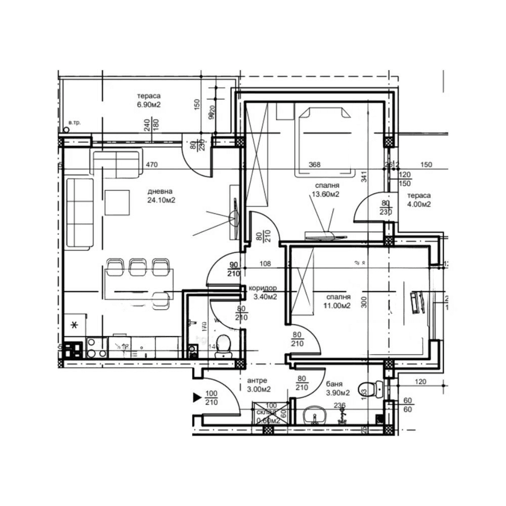БЕЗ КОМИСИОНА! Тристаен апартамент - кв. Беломорски