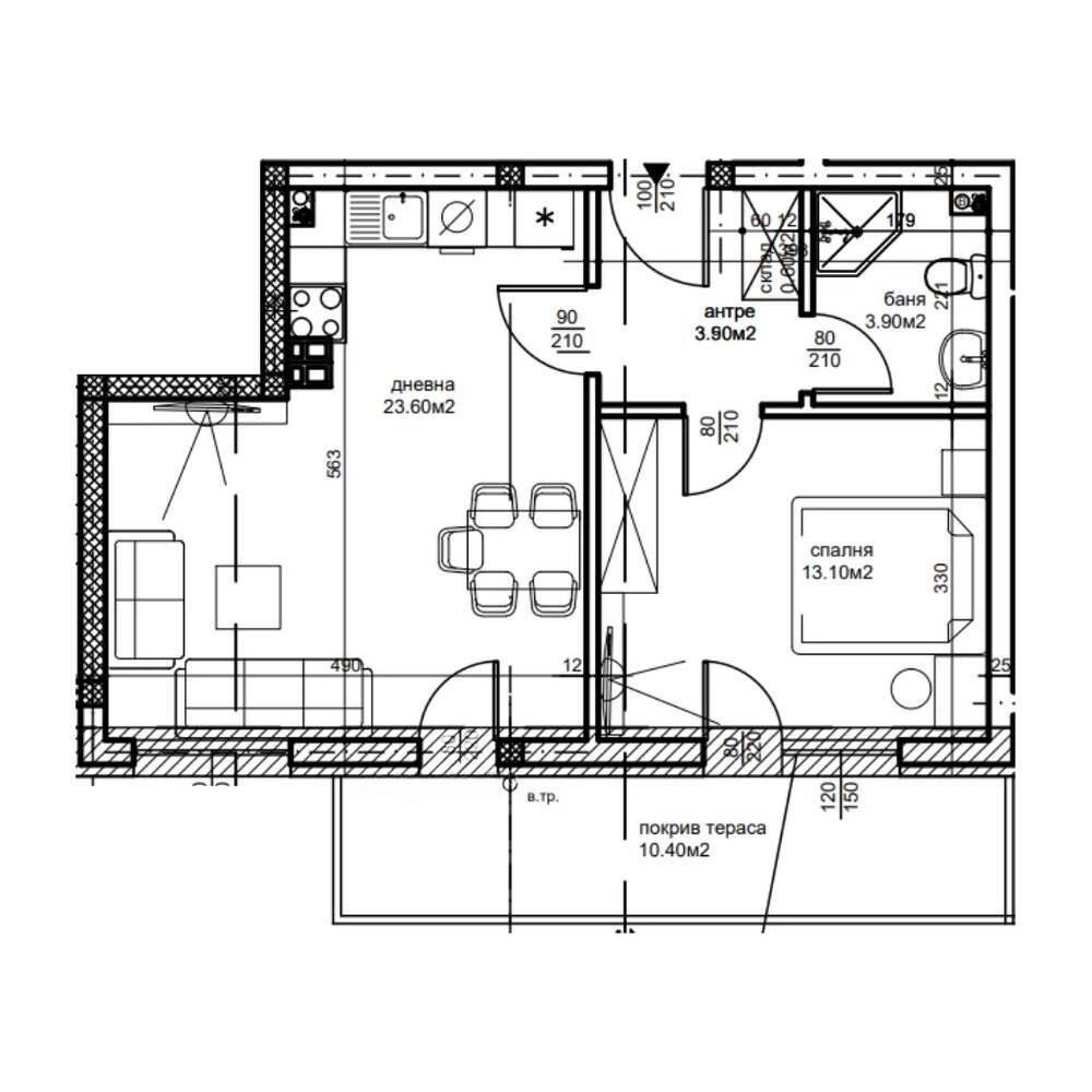 БЕЗ КОМИСОНА! Двустаен апартамент - кв. Беломорски