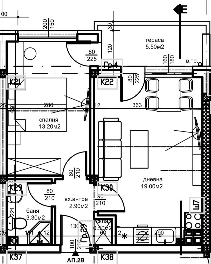 Двустаен апартамент нова сграда с АКТ 14