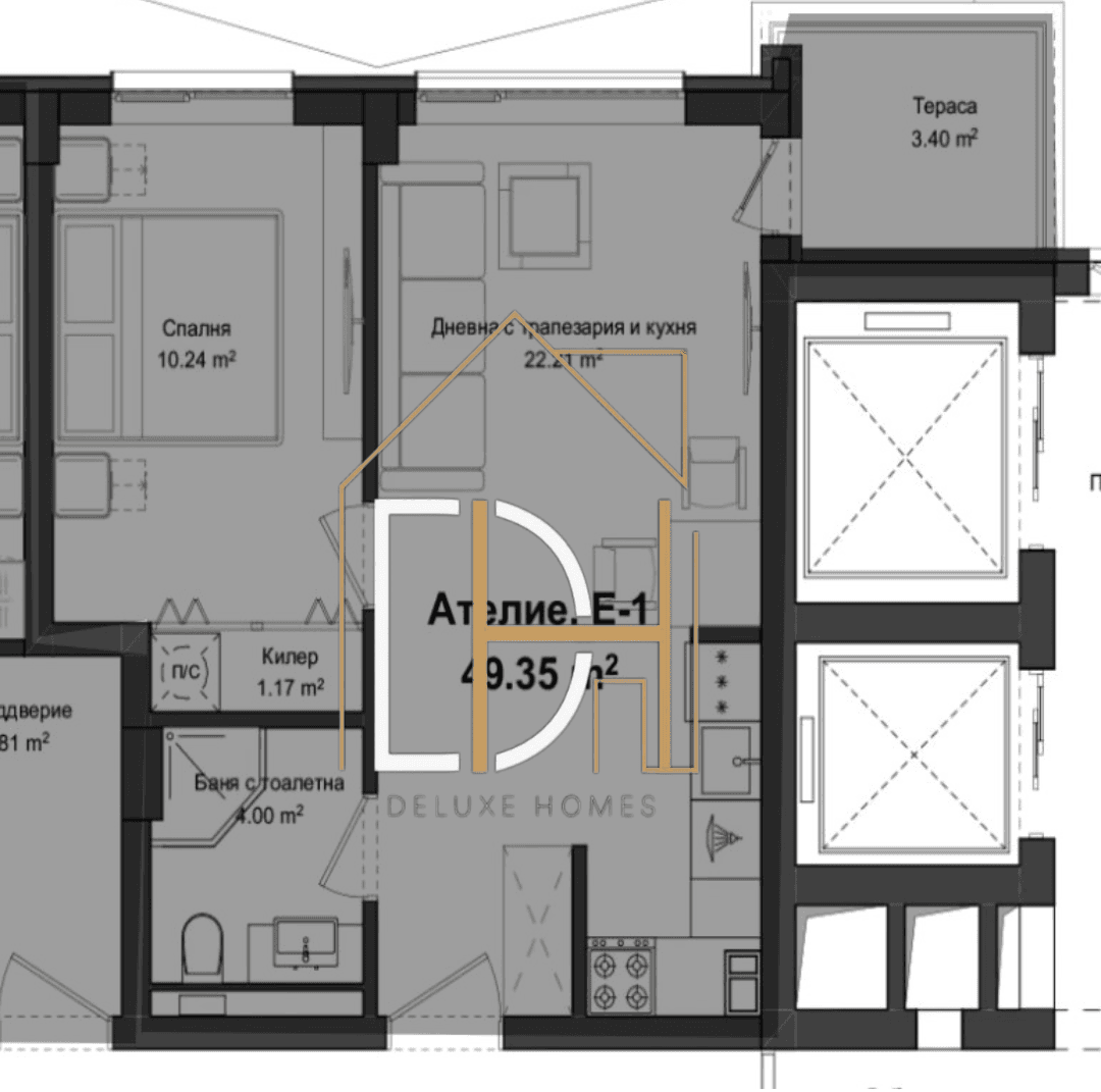 Двустаен апартамент НОВА СГРАДА кв. Гагарин