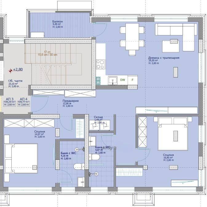 Тристаен апартамент - НОВ бутиков комплекс 2