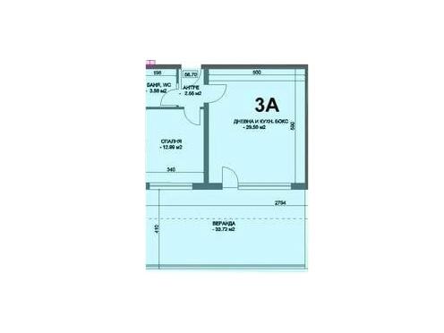 Двустаен апартамент с веранда - кв. Коматево 2