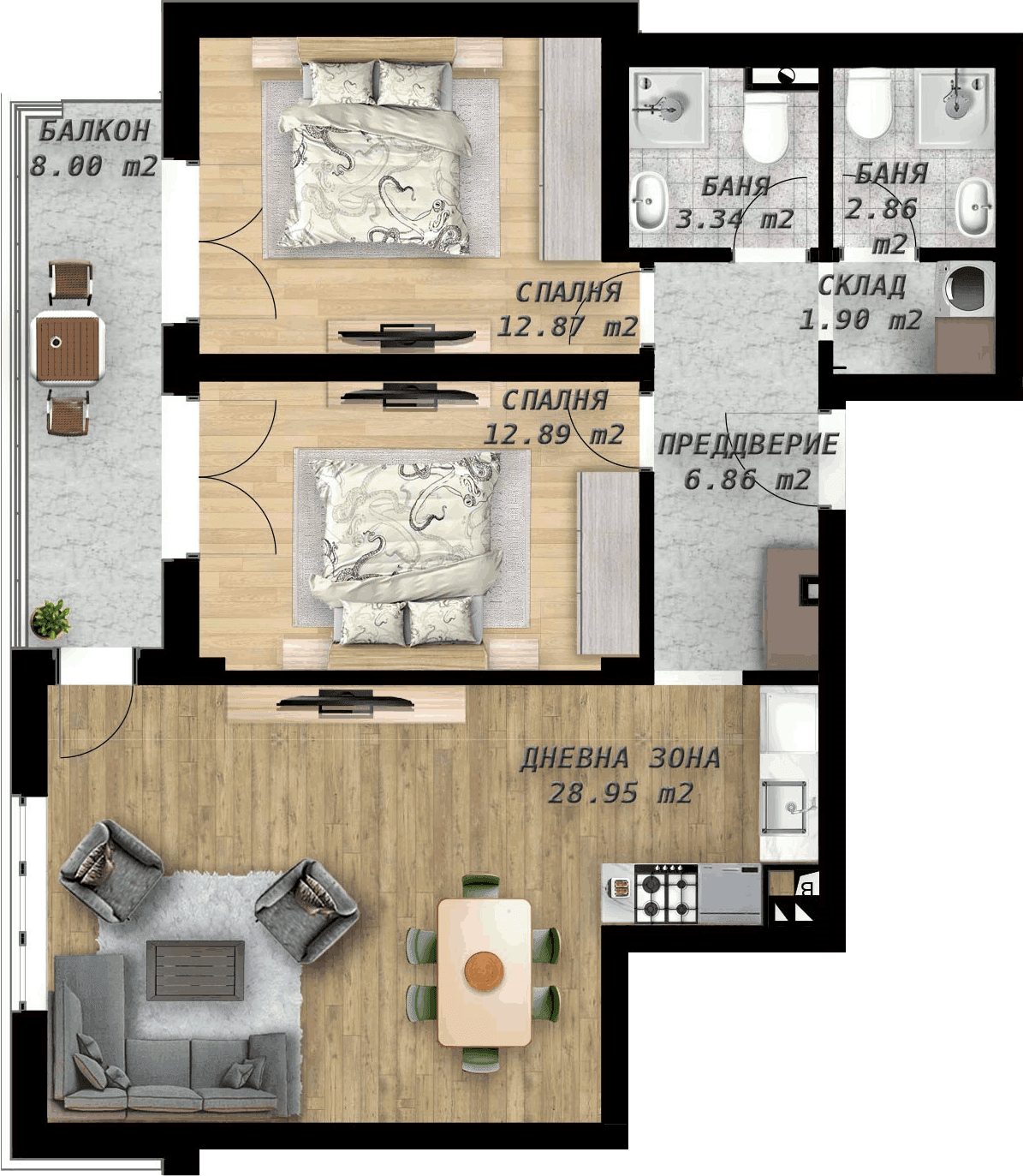 Възможност за схема 20% НА 80% АКТ 16! Тристаен апартамент БУТИКОВА СГРАДА