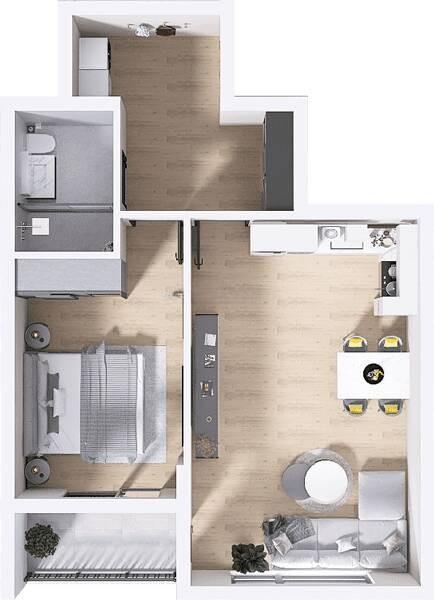 Двустаен апартамент НОВА СГРАДА - Христо Смирненски 2